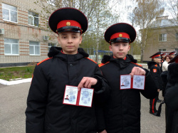 Юных воспитанников Кадетского корпуса приняли в кадетское братство
