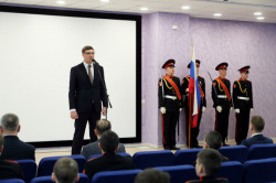 Александр Авдеев поздравил учеников Кадетского корпуса с Днём защитника Отечества